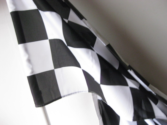 FLAG, Grand Prix and Garage - Black & White 90 x 190cm